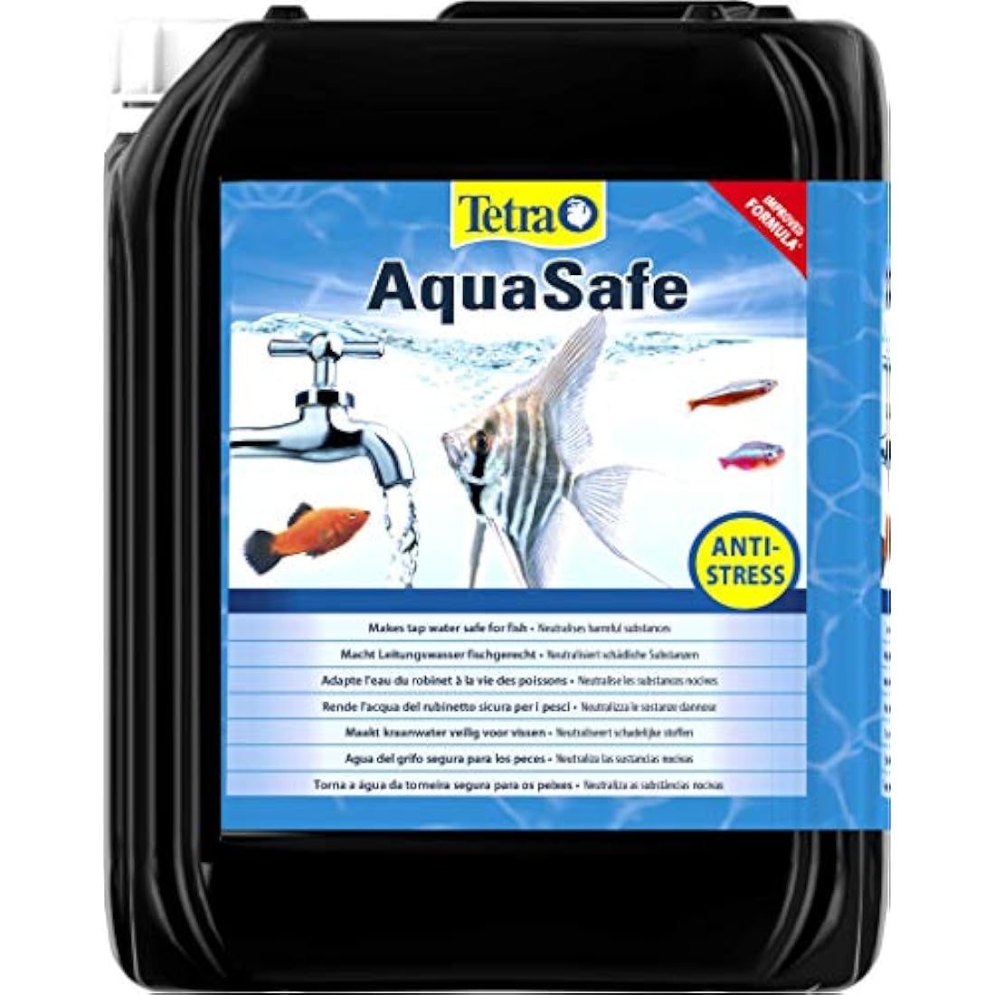 Tetra AquaSafe, to Turn Tap Water into Safe and Healthy Water for Fish and Plants, 5 Litre