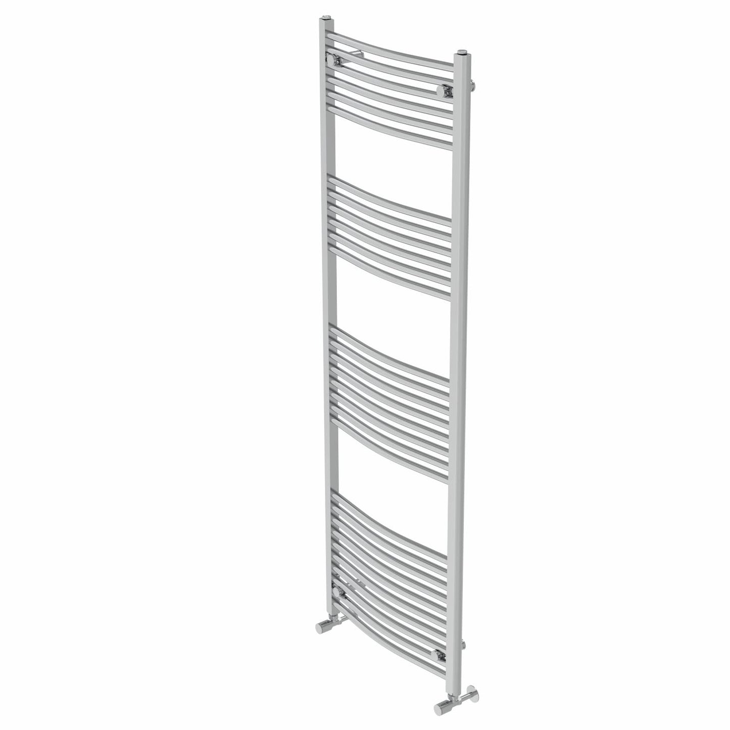 Warmehaus Curved Heated Towel Rail Radiator Ladder Chrome 1800x600mm