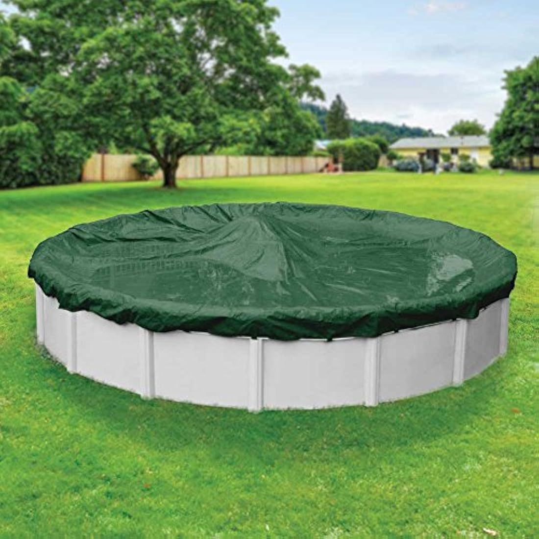 Pool Mate 3721-4-PM Winter Pool Cover, Extra Heavy-Duty Green, 21 ft Above Ground Pools
