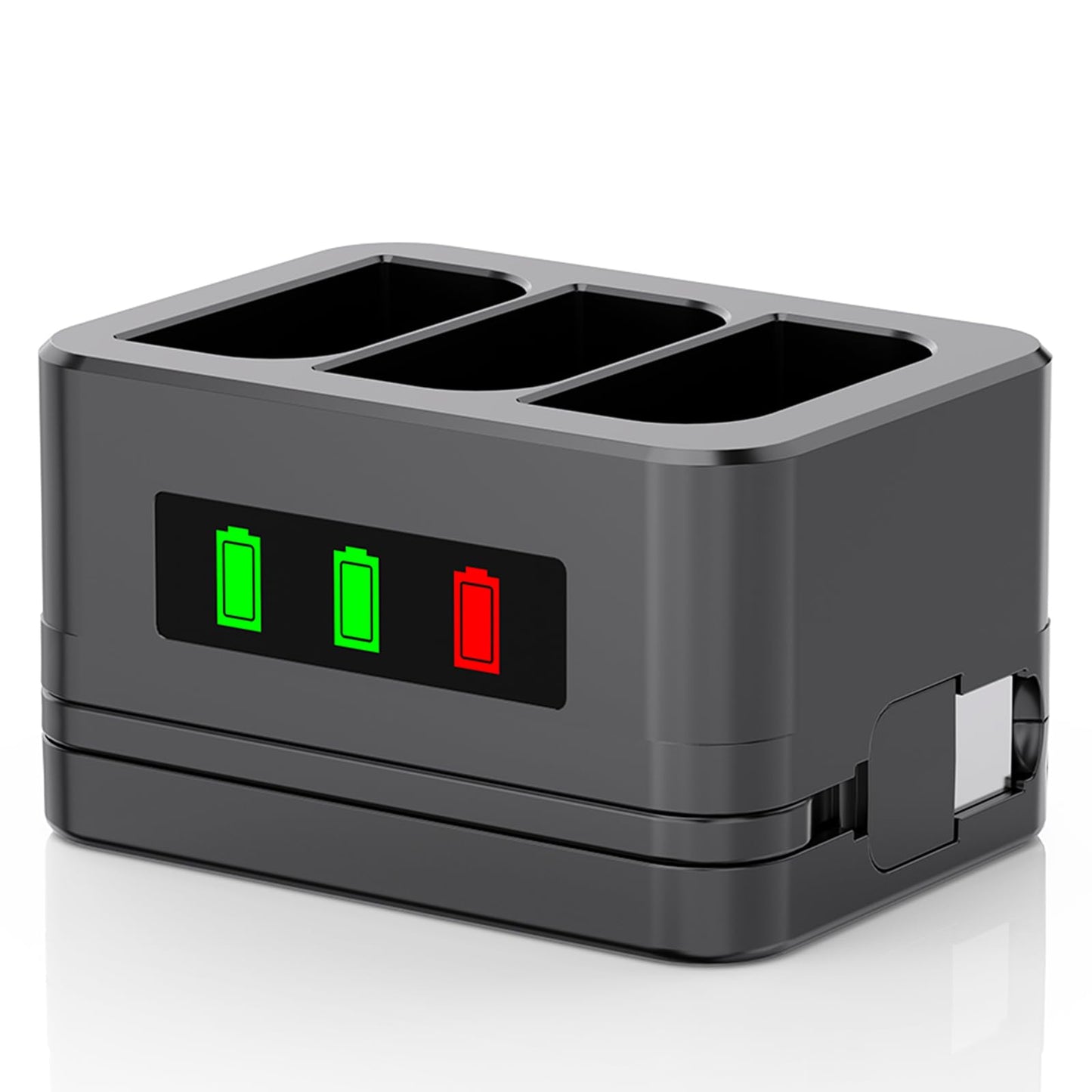 3-Slot Ring Battery charger/charging dock/Charging Station with LED Display,Compatible with Video Doorbell 2/3/4/3Plus/Spotlight Cam/Peephole Cam,