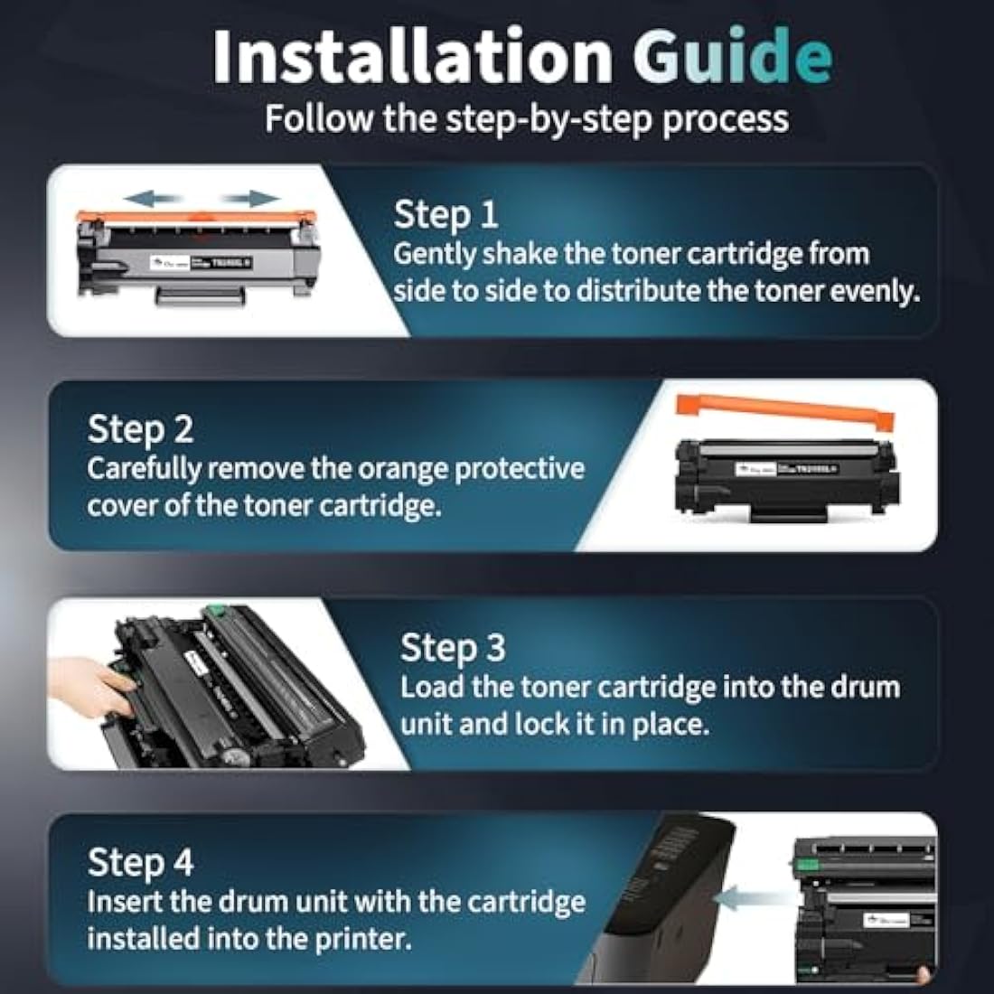 OINKWERE TN248 TN248XL Toner Cartridge Compatible with Brother TN248XL toner TN-248 TN248XLBK for Brother MFC-L3740CDWE L3740CDW L8390CDW HL-L3220CWE L8240CDW DCP-L3520CDWE L3520CDW L3560CDW (4 Pack)