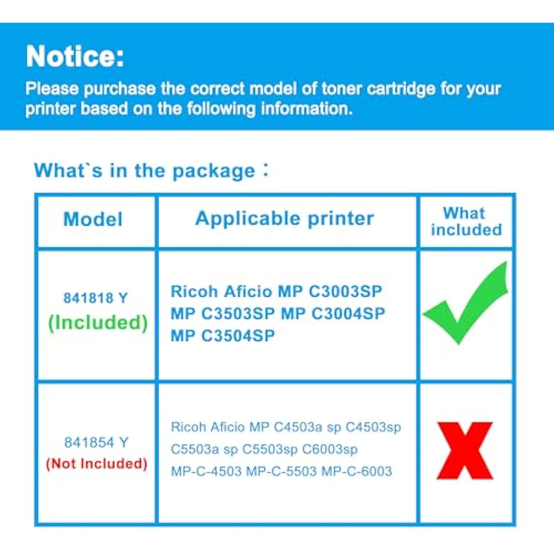 LCL Compatible Toner Cartridge 841818 Aficio MP C3003 C3003SP MP C3503 C3503SP MP C3004 C3004SP MP C3504 C3504SP (1PK Yellow) Replacement for Ricoh Aficio MP C3003SP MP C3503SP MP C3004SP MP C3504SP