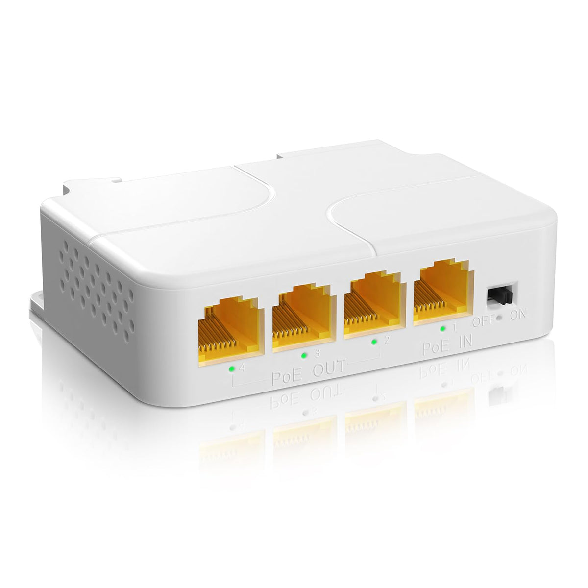 NICGIGA 3 Port PoE Extender - 100 Meters, Supports 3 PoE Devices Like IP Cameras, IP Phone, Wireless AP