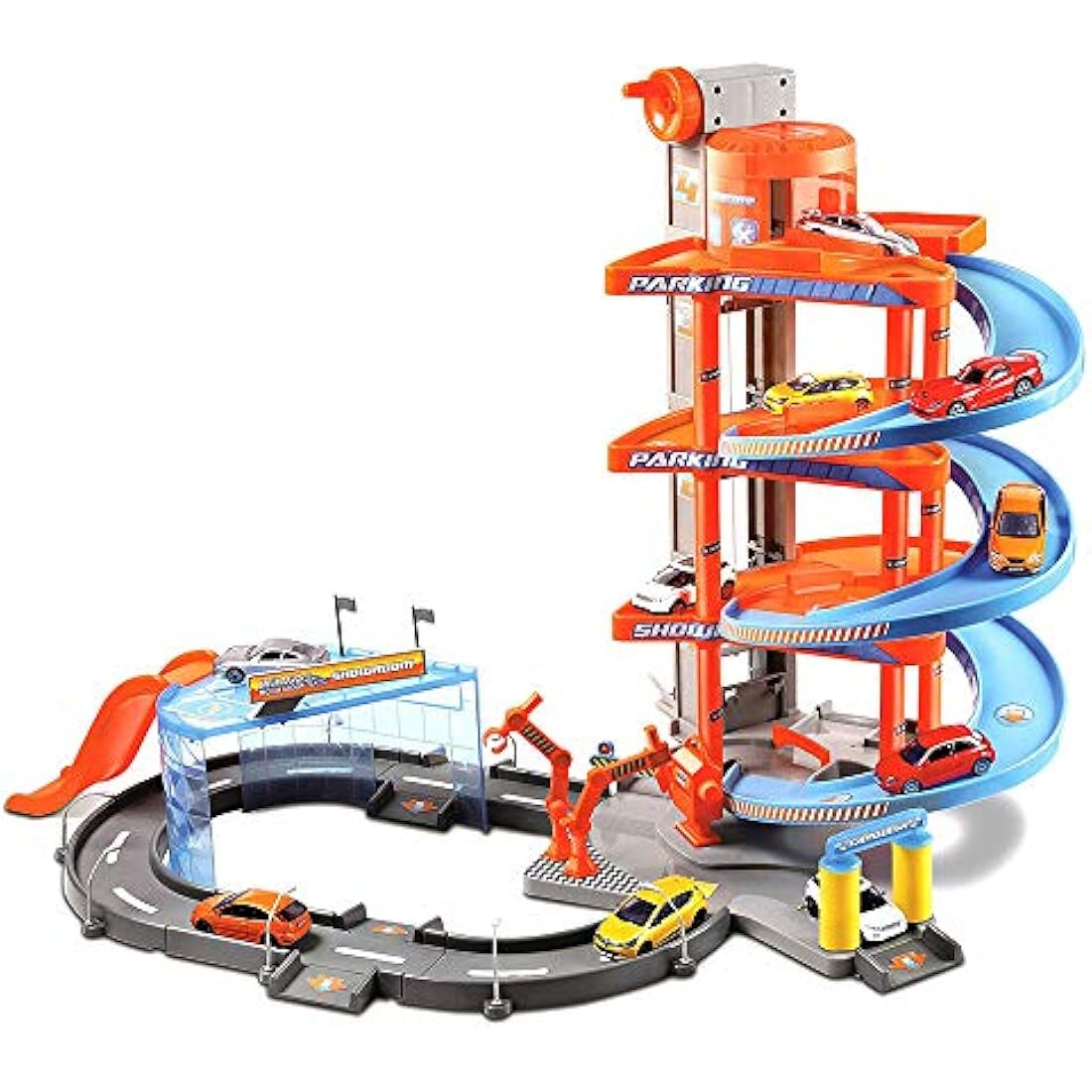 Bburago B18-30031 1:43 Street FIRE MEGA Dealer Showroom Garage, Assorted Colours, Scale,18-30031