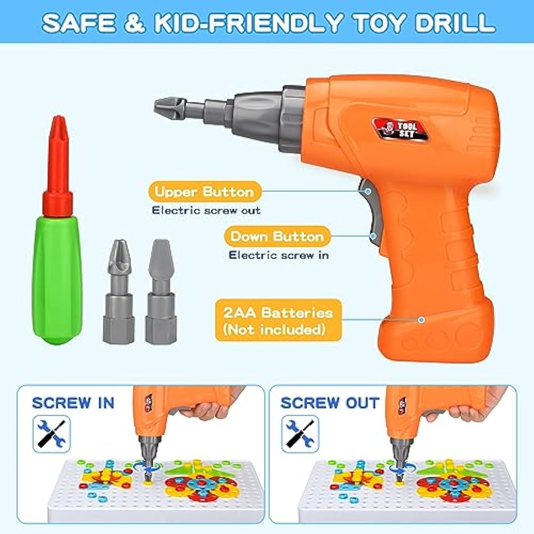 SHAWE 3D Take Apart Toy for 3 4 5 6 Years Old Boys Girls Gifts – Creative Construction Toys Kit – Puzzles Assembly DIY Play Set with Storage Box