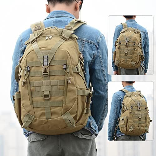 Long Keeper 35L Tactical Backpack - Military Army Backpack Water Resistant, Hiking Camping Cycling Travel Backpack Outdoor Molle Rucksack for Men Women