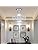 BESTIER Modern Silver Crystal Semi-Flush Mount Chandelier Lighting Ceiling Light Fixture Lamp for Diningroom Bathroom Bedroom Livingroom 3 E14 Bulbs Required D34cm X H30cmh