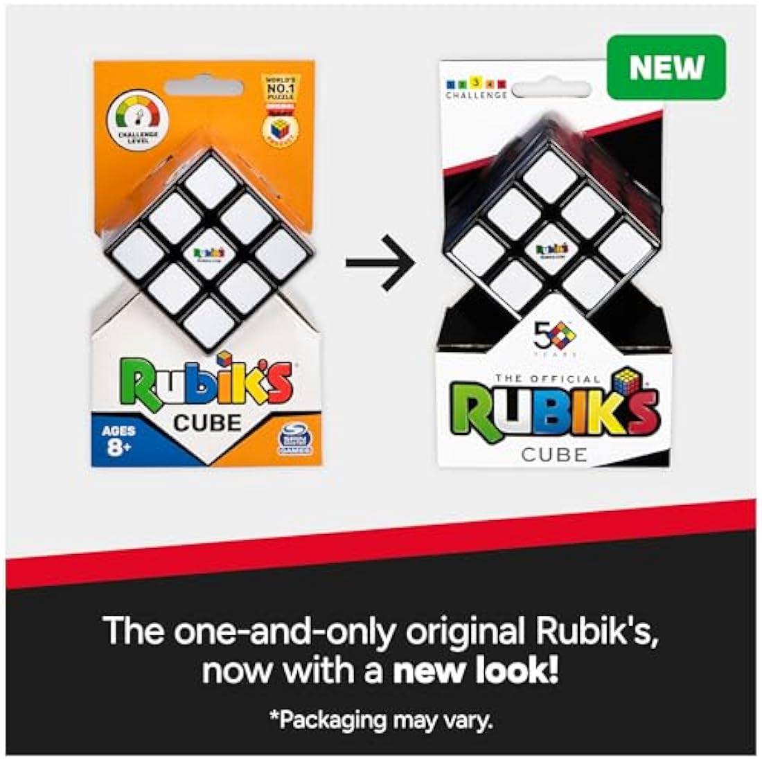 Rubik’s Cube, The Original 3x3 Colour-Matching Puzzle, Classic Problem-Solving Cube