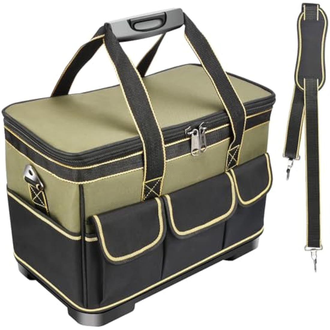 Noosverl Tool Bag,Large Tool Bag Storage Organiser Tote,Muti-Purpose with Adjustable Shoulder Strap Heavy Duty 40 x 23 x 28 cm