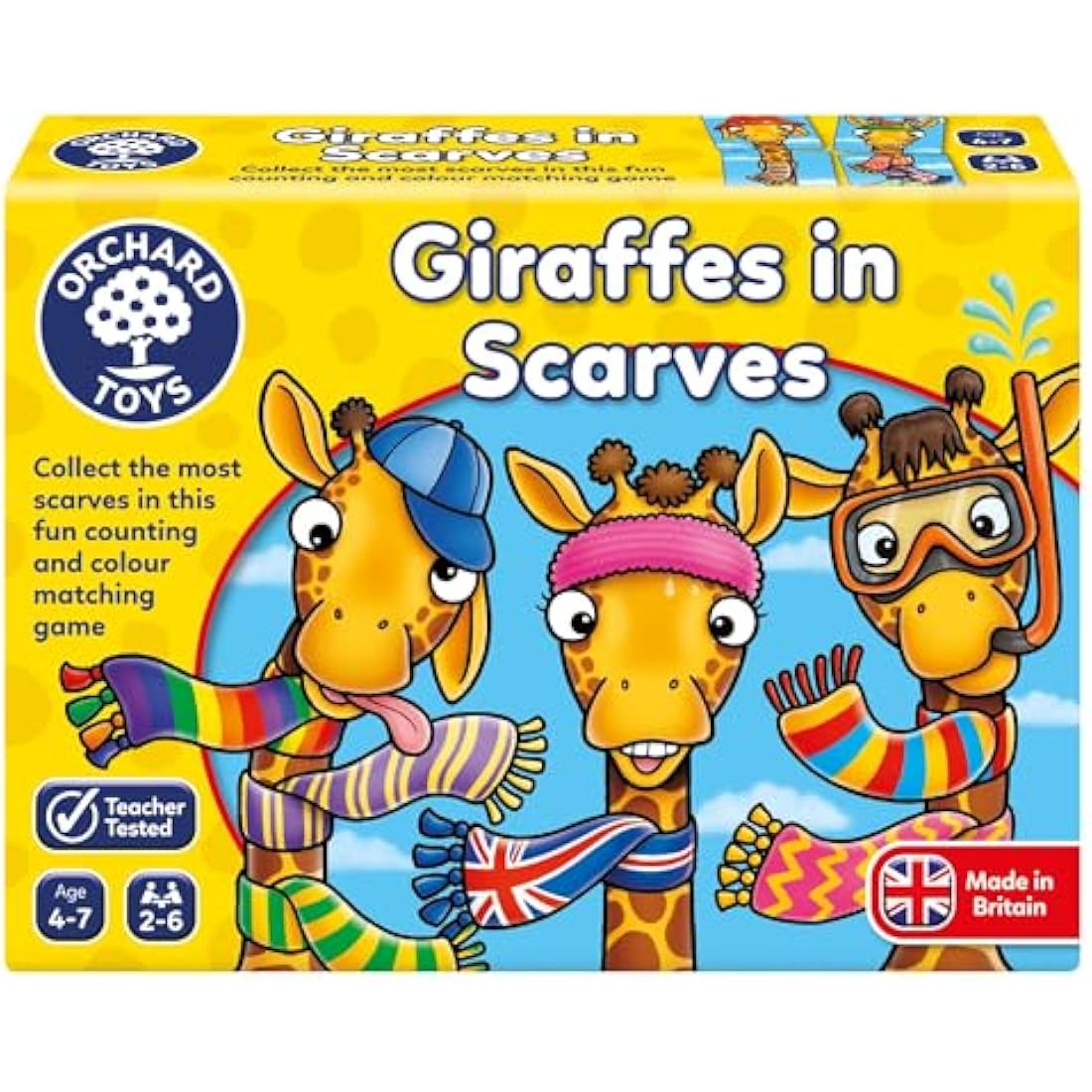 Orchard Toys Giraffes in Scarves Game, Fun Counting and Colour Educational Toys and Games, Educational Games for Kids Age 4-7 years.