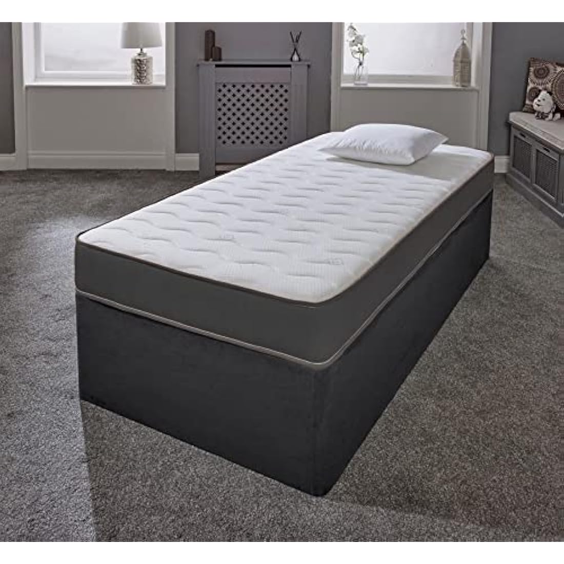eXtreme comfort ltd Hybrid Cooltouch Colours Mattress | 3ft Single (90cm x 190cm) | Memory Foam & Coil Spring | Plush Feel | Cooltouch Plus Sleep Surface | 18cm Deep | Grey | Maximum Value
