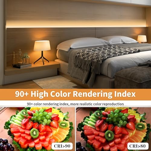 SIRYYUI COB LED Strip 10M,Warm White 3000K LED Strip Light DC24V,384LEDs/M,CRI 90+ Super Bright Uniform Dotless LED Tape Lights for Cabinet Room Home DIY Lighting Project (No Power Supply)