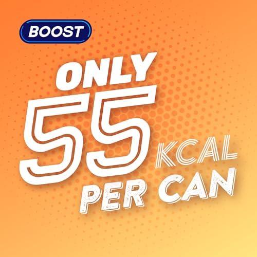 Boost Energy Drink Mango Flavour - 24 Pack Drinks with Caffeine, Taurine and Vitamin B | Carbonated Energy Drinks | Gluten Free Vegan Low Calorie Fizzy Drinks Multipack | 24x250ml