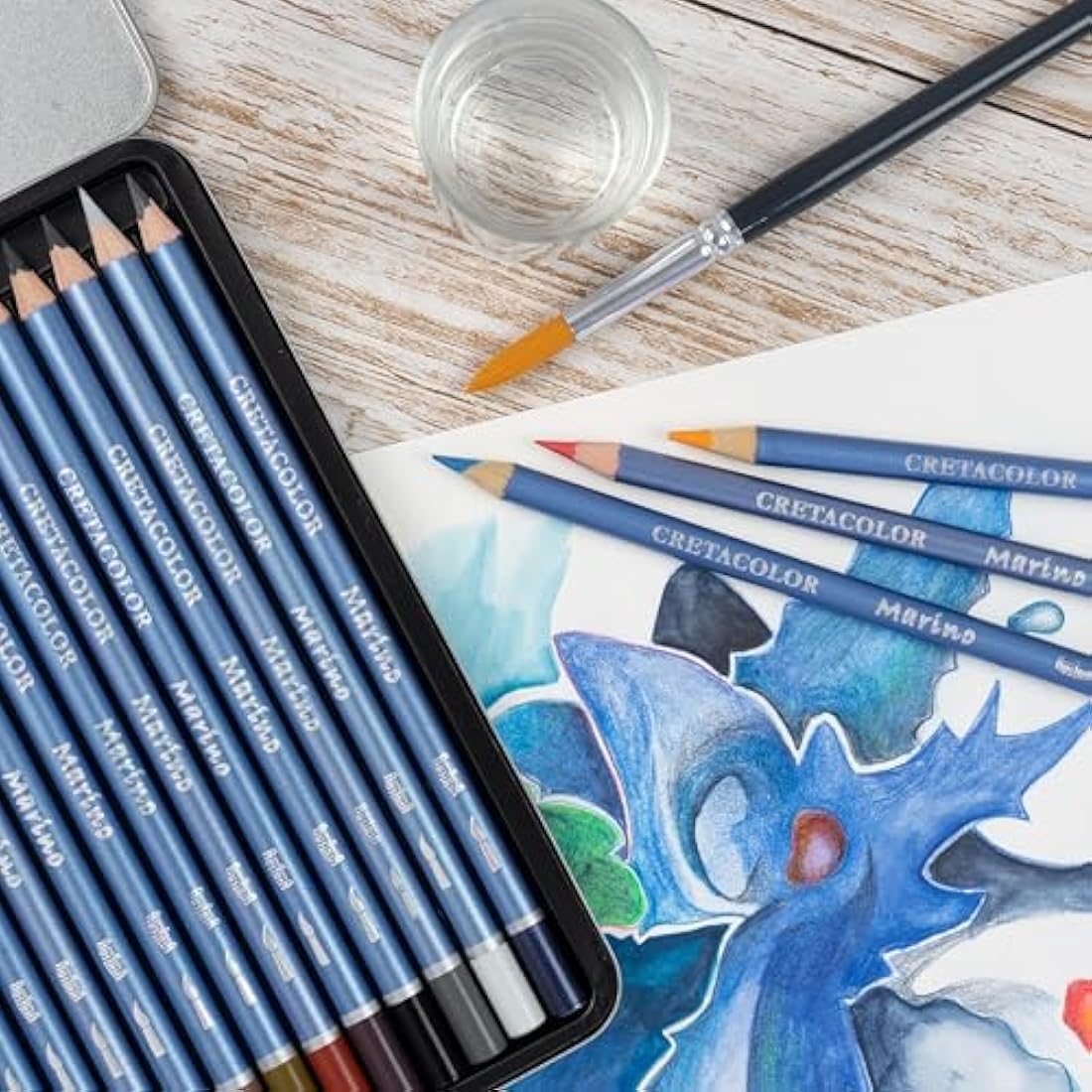 Cretacolor 240 Marino Watercolour Pencils Pack of 36 Wooden, Wood, ' Multi', 36 STK