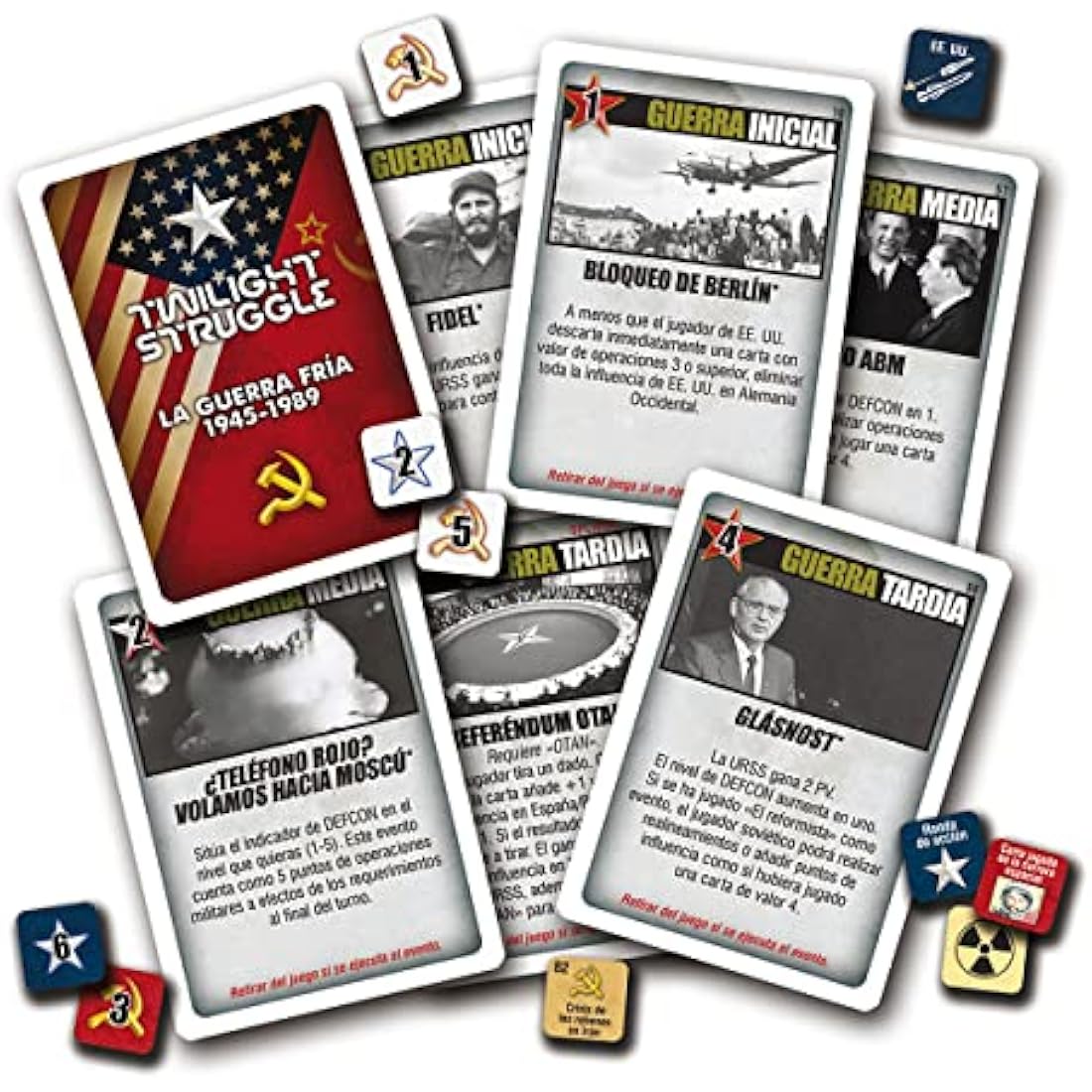 Devir BGTWIST Twilight Struggle, Strategic Board Game, Multicoloured, Talla unica