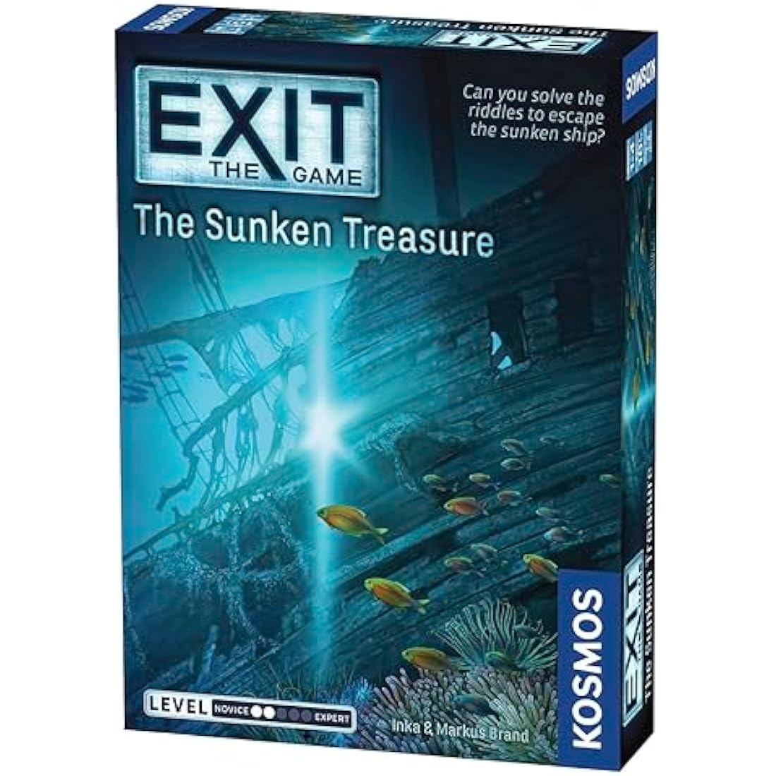 Thames & Kosmos - EXIT: The Sunken Treasure - Level: 2/5 - Unique Escape Room Game - 1-4 Players - Puzzle Solving Strategy Board Games for Adults & Kids, Ages 12+ - 694050