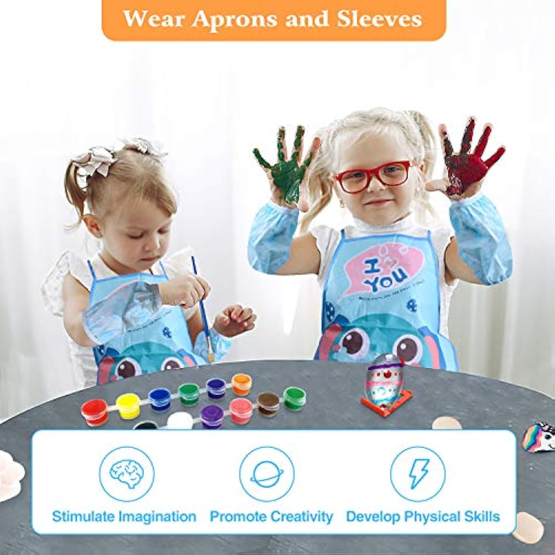 Lekebaby Rock Painting Kit, Arts and Crafts for Kids, Creative Toys & Gifts & Presents for Boys Girls Age 3-12 Year Old