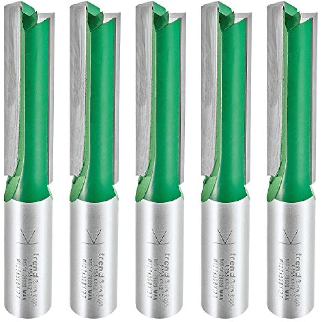Trend CraftPro Kitchen Fitter Worktop Router Cutter Bit, 1/2 Inch Shank, 12.7mm Cut Diameter & 50mm Cut Length, Pack of 5, Tungsten Carbide Tipped, CR/KFP/5