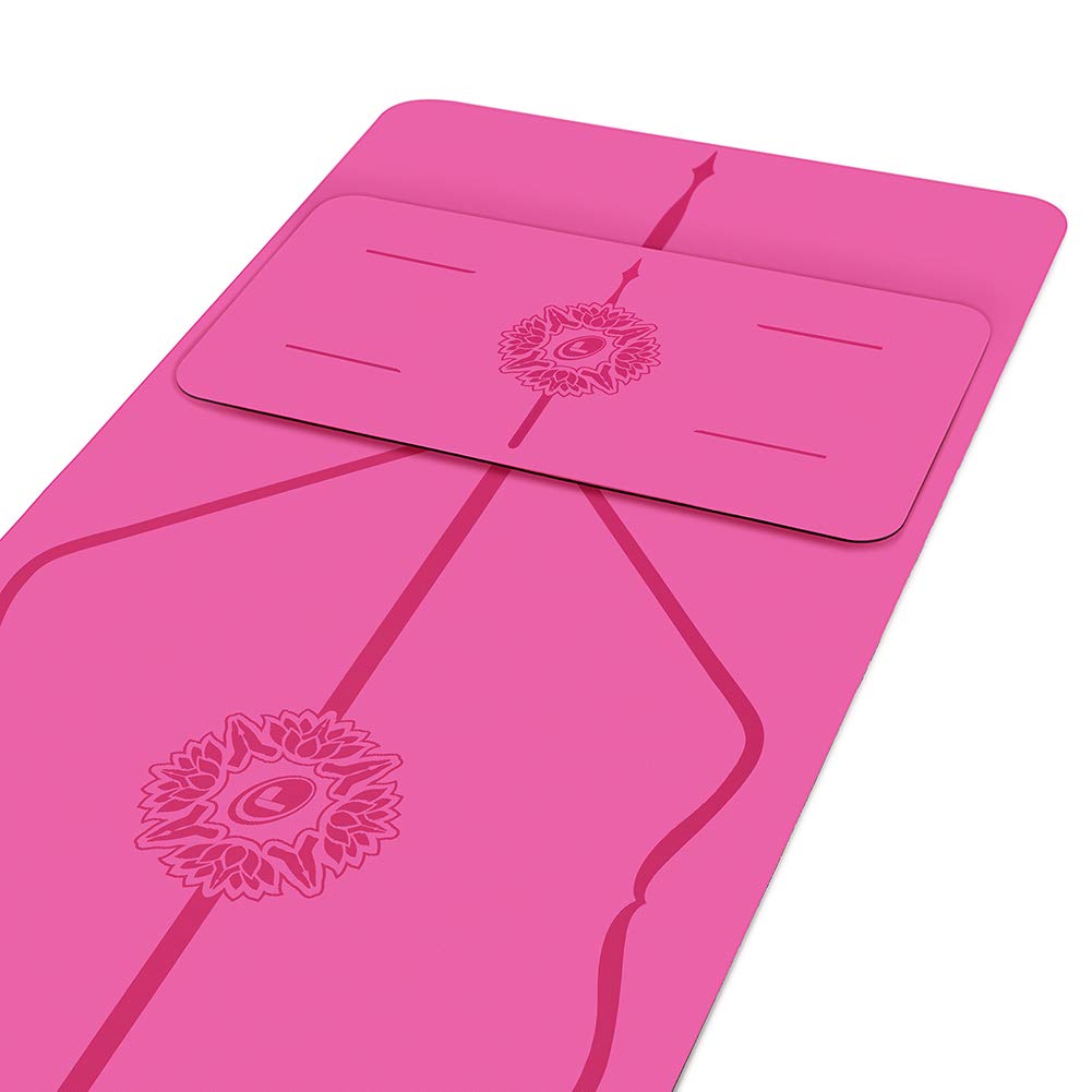Liforme Yoga Pad - Free Yoga Bag, Eco-Friendly and Non Slip Yoga Knee Pad, Elbows and Hands, Biodegradable & Warrior-Like Grip Yoga Mat with The