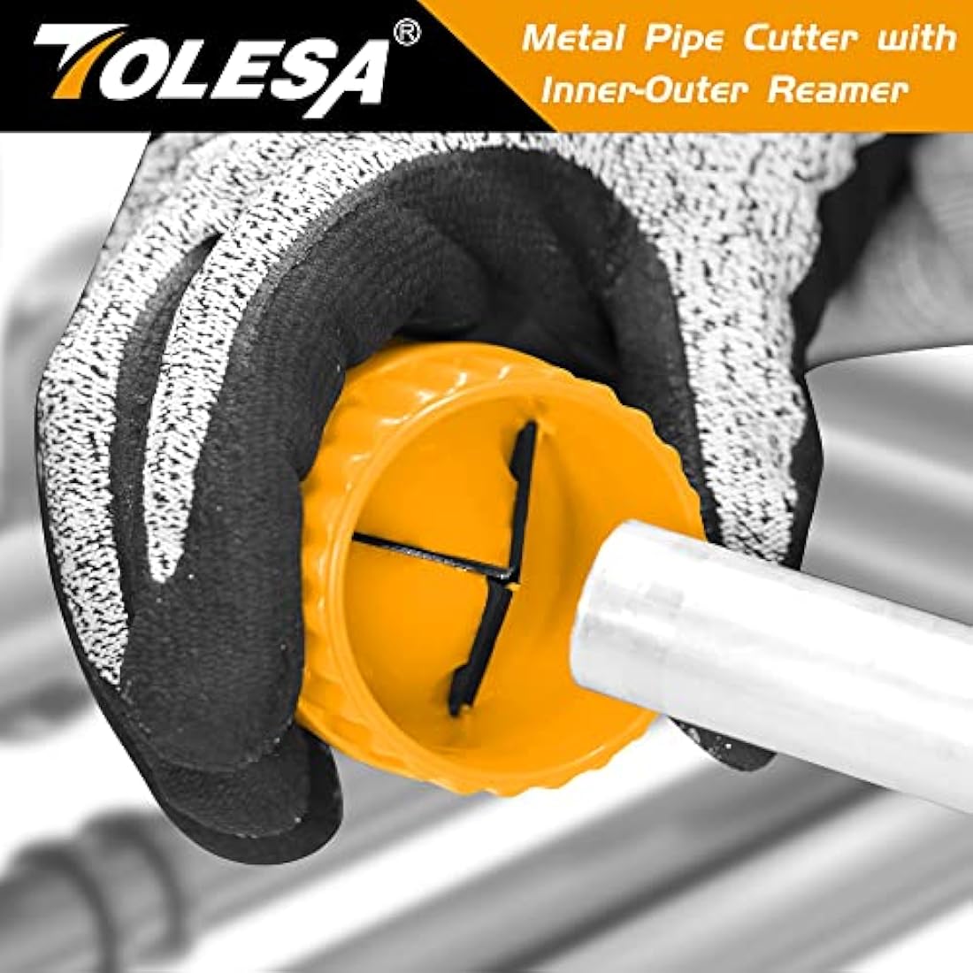 TOLESA Pipe Cutter 5-50mm, Heavy Duty Copper Tube Cutter with Deburring Tool Inner-Outer Reamer Conduit Cutter Plumbing Tools for Cutting Copper Brass Aluminum Thin Stainless Steel Pipe