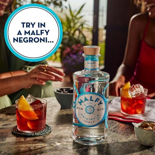 Malfy Original Italian classic Gin, 41 Percent ABV, 70cl, Dry Style, Juniper, Liquorice and Citrus notes, Inspired by the Amalfi Coast