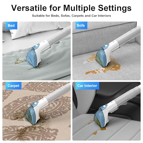 Rivenara Carpet Spot Upholstery Cleaner - Handheld Sofa Stain Striker 450W Wet Washer Machines Vacuum Portable Compact Cleaning Machine Small Mini