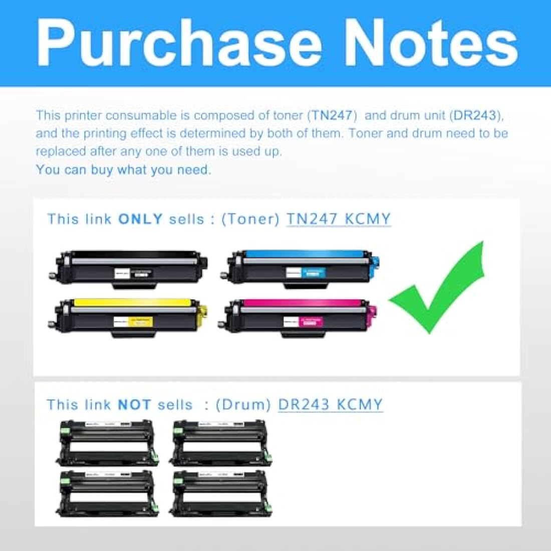 LCL TN247 TN-243CMYK High Yield Toner Cartridge Replacement for Brother TN243 TN-243 TN-247 for HL-L3230CDW L3210CW DCP-L3550CDW DCP-L3510CDW HL-L3270CDW MFC-L3750CDW MFC-L3770CDW (4 Pack)