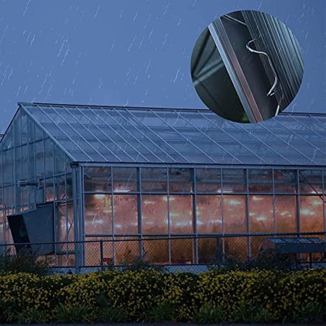 200pcs Greenhouse Glass Clips Stainless Steel Greenhouse Window Clips Glass Pane Fixings Clips,100x Greenhouse Glazing W Wire Clips and 100x Z Overlap Clips for Greenhouse Glass Replacement Accessorie