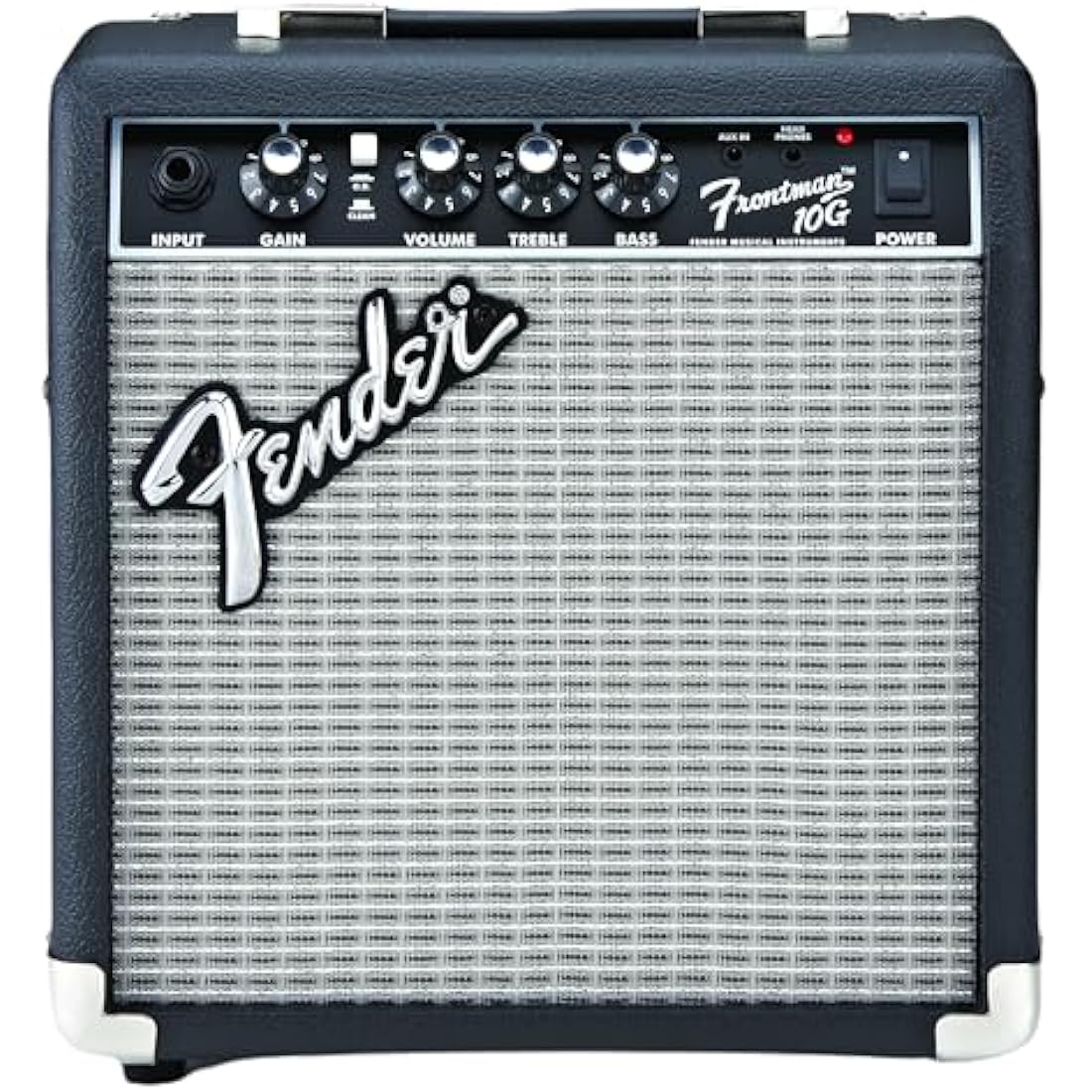 Fender Frontman 10G, Combo Guitar Amp, 10W, Small Practice Amp, Suitable for Electric Guitar, Black/Silver
