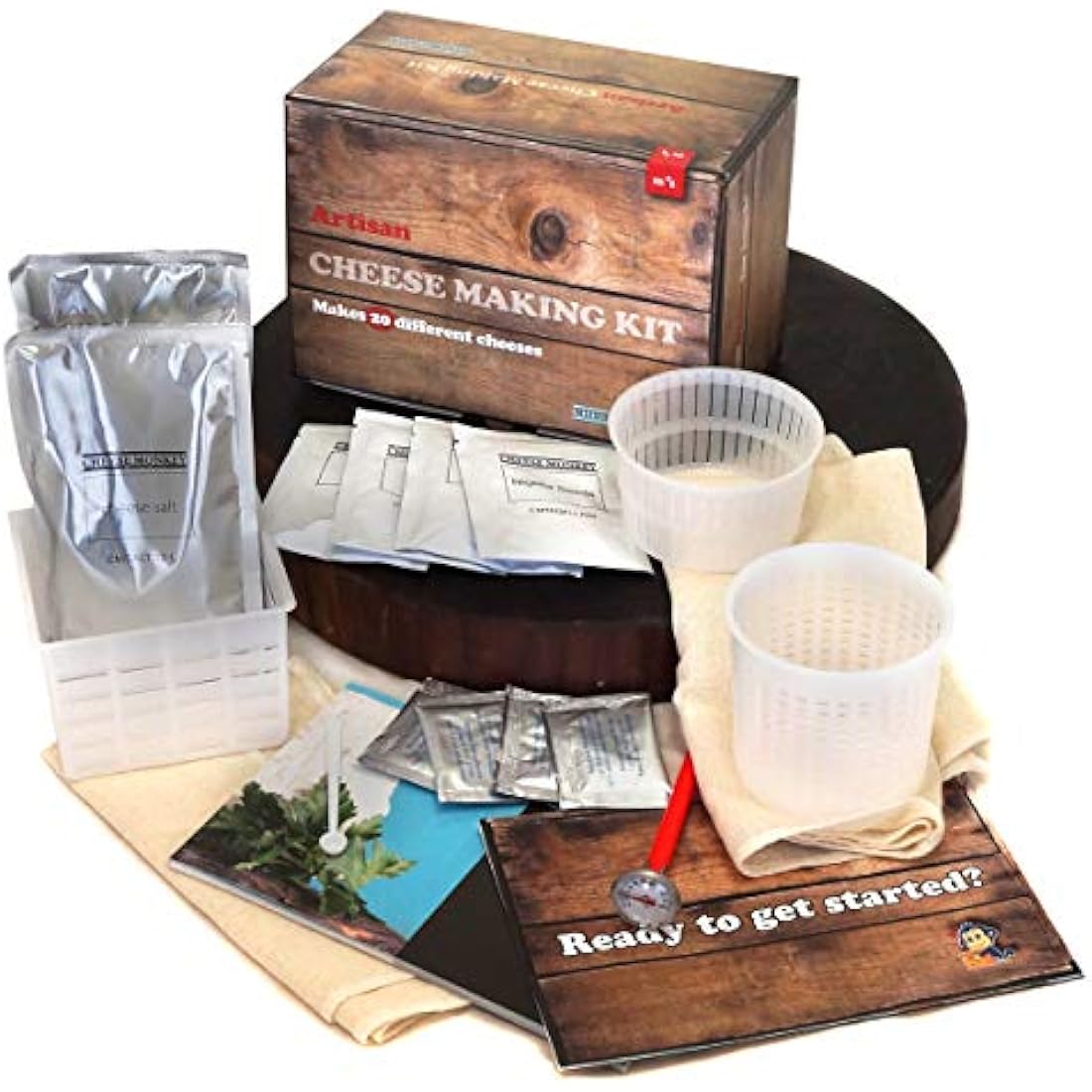 Cheese Making Kit - make 30 different Artisan Cheeses Basket