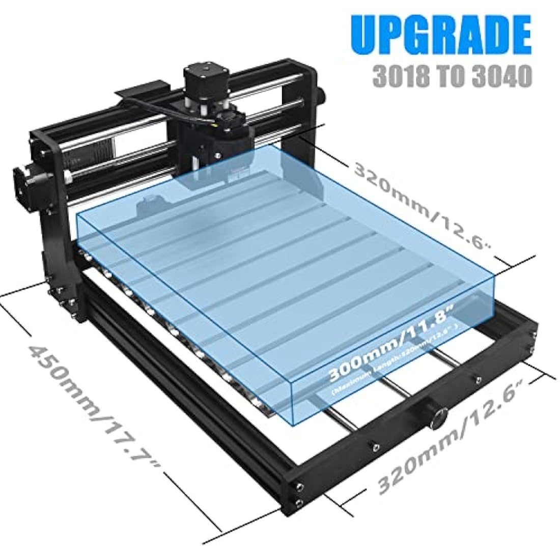 Daedalus 3018 CNC Upgrade Kit, for X-Axis Upgrade & Y-Axis Extension with Work Panel