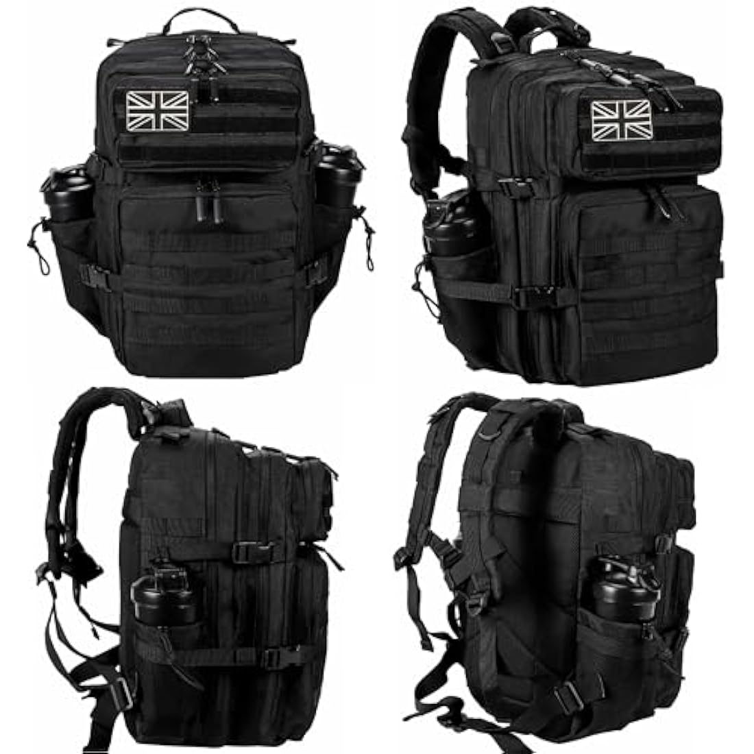 LHI Military Tactical Backpack for Men and Women 45L Large waterproof Rucksack for School, Hiking, Trekking, Hunting