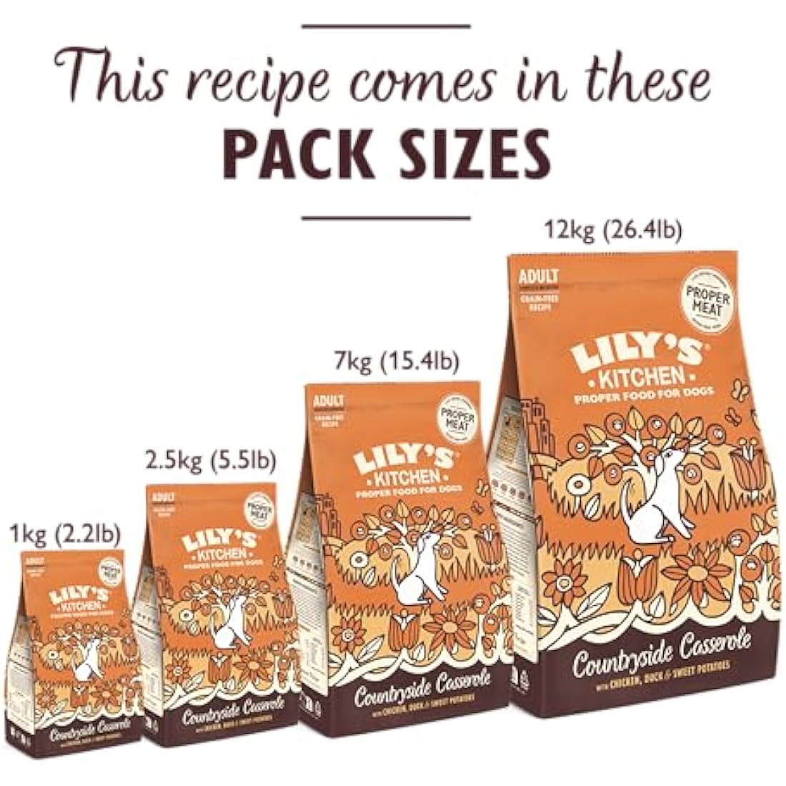 Lily's Kitchen Made with Natural Ingredients Adult Dry Dog Food Chicken & Duck Grain-Free Recipe 7kg Bag