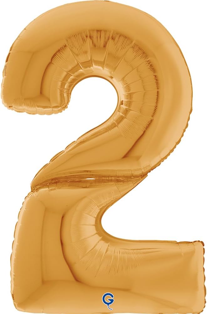 grabo  Number     2  Gold Giant 64" Balloon
