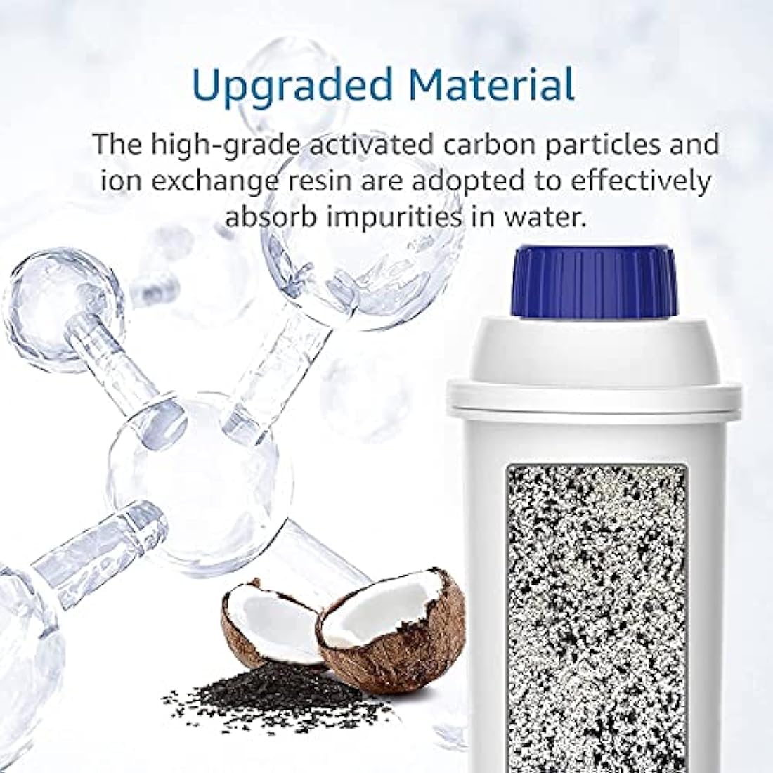 Aiitomg 10PCS Coffee Machine Water Filter for DeLonghi DLSC002 Water Filter for De'Longhi ECAM, ETAM, EC, BC Series
