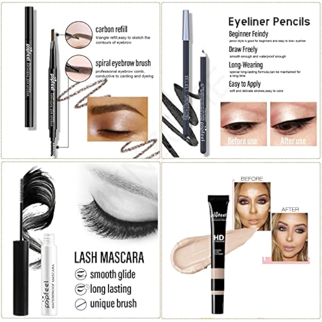 Professional Makeup Set,MKNZOME Make Up Set With Make-up Case Portable Travel Makeup Kit Birthday Xmas Makeup Gift Set Eyeshadow Palette Foudation Lip Gloss for Women Girls