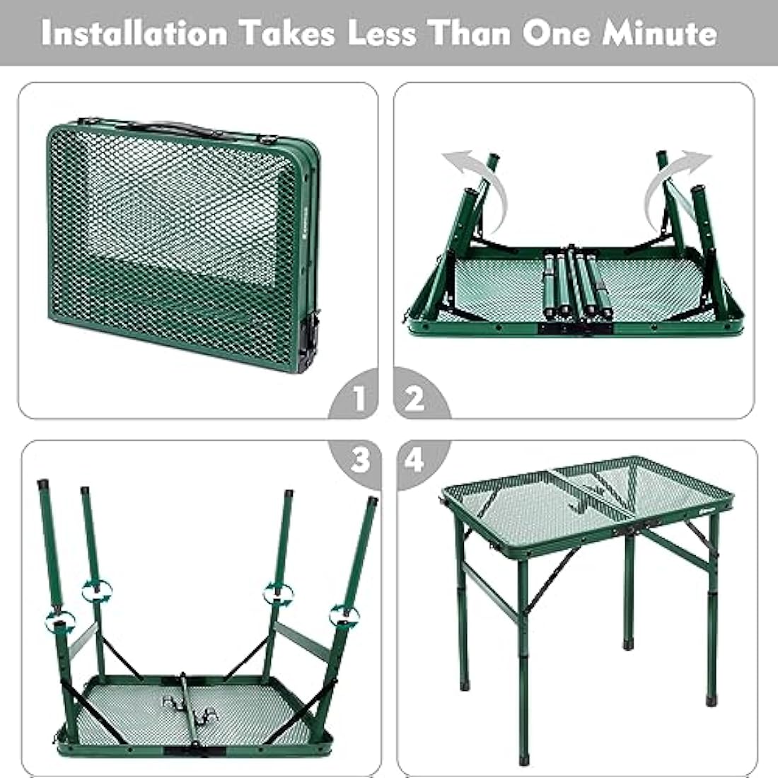 E EASTSTORM Camping BBQ Table Outdoor Folding Picnic Table 23.6”x 15.7”- Portable, Compact & Foldable for Easy Storage - Great for Picnic, Garden, Patio, Dining, Party, Market