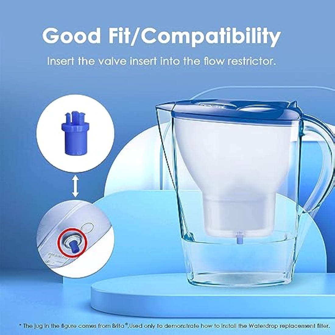 Waterdrop Water Filter Cartridges, Replacement for Brita Maxtra+ Plus, Maxtra Pro All-in-1, Compatible with Brita Marella Jug, Kettle, Reduce PFAS, PFOA/PFOS, TÜV SÜD, NSF Certified (10)