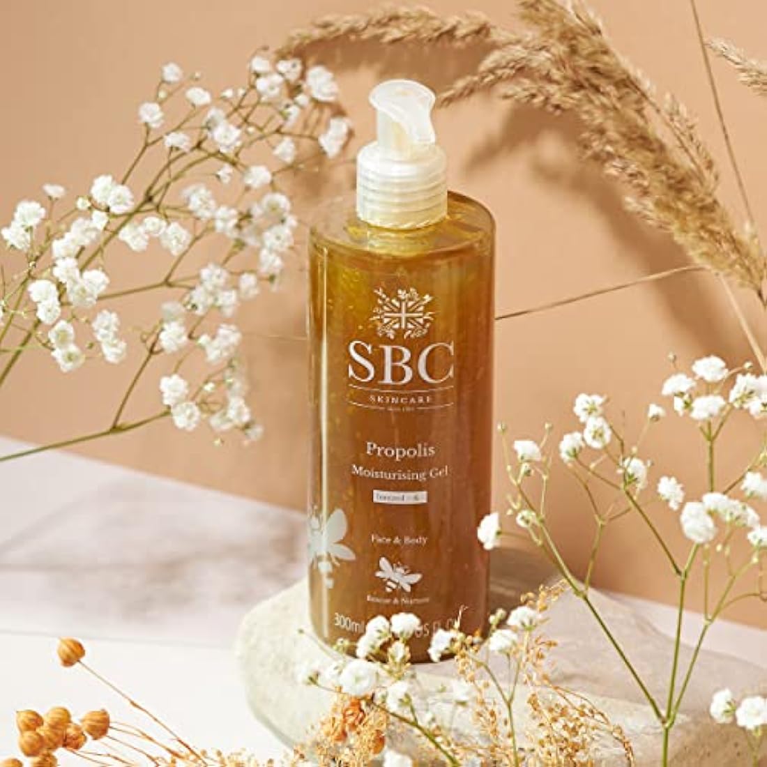 SBC Skincare Propolis Moisturising Gel – 1000ml | Lightweight Propolis Gel Moisturiser For Face And Body | Nurturing Propolis Gel For Irritated Or Sensitive Skin