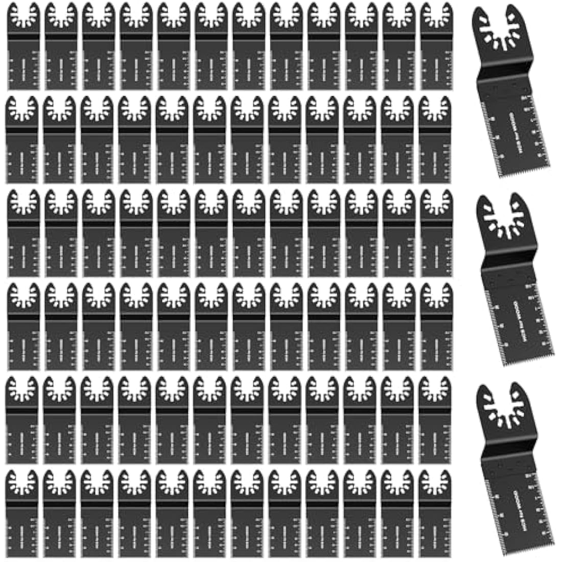 Meff-Mluk 100Pcs Oscillating Tool Blades Professional Universal Oscillating Saw Blades Wood Multitool Blades Compatible with Dewalt, Milwaukee, Makita, Ryobi, Rockwell, Bosch