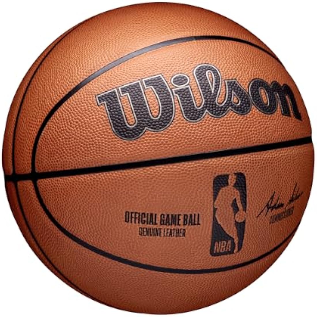 Wilson NBA Official Game Ball, Indoor, Leather, Size: 7, Brown
