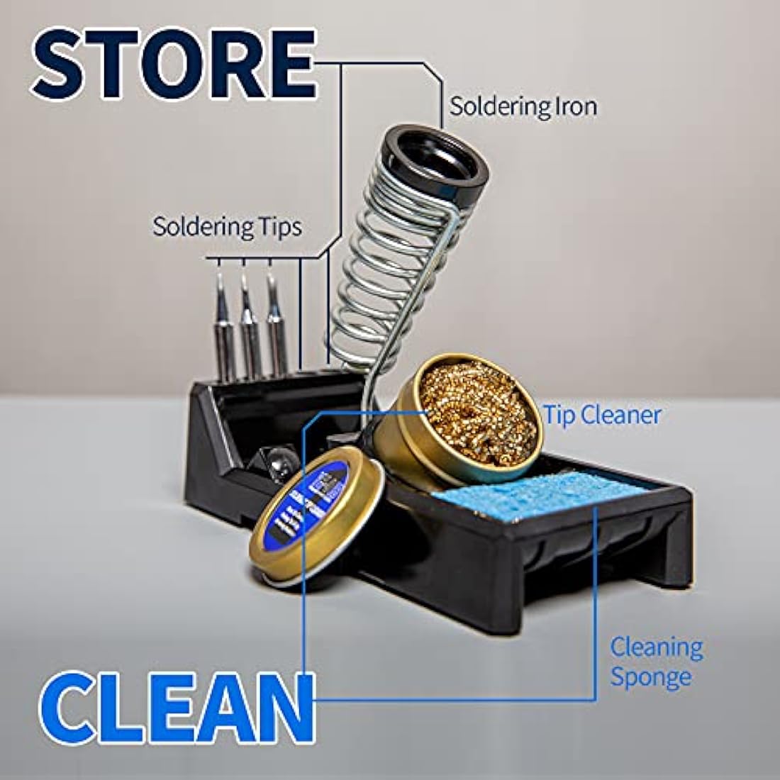 YIHUA 928D-III Portable Digital Soldering Iron Kit with Temperature Stabilization Function and LED Display for Soldering & Desoldering(UK Plug)