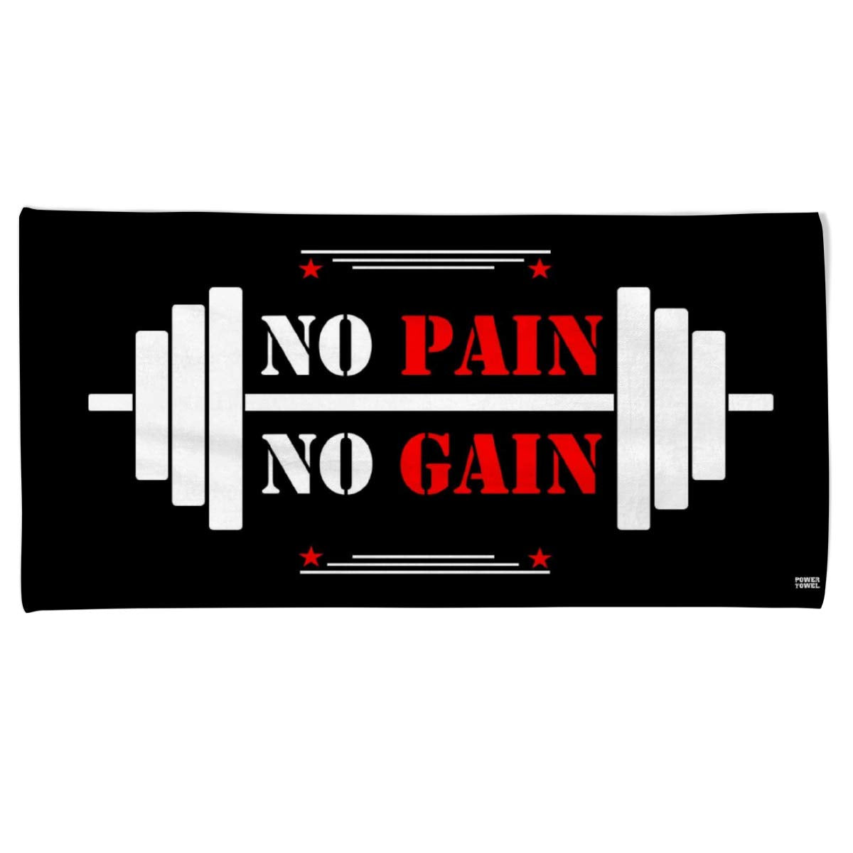 Power Towel the cool fitness and sports towel with a message, size 50 cm x 100 cm, terry velour, quality made in Germany, for the fitness studio,