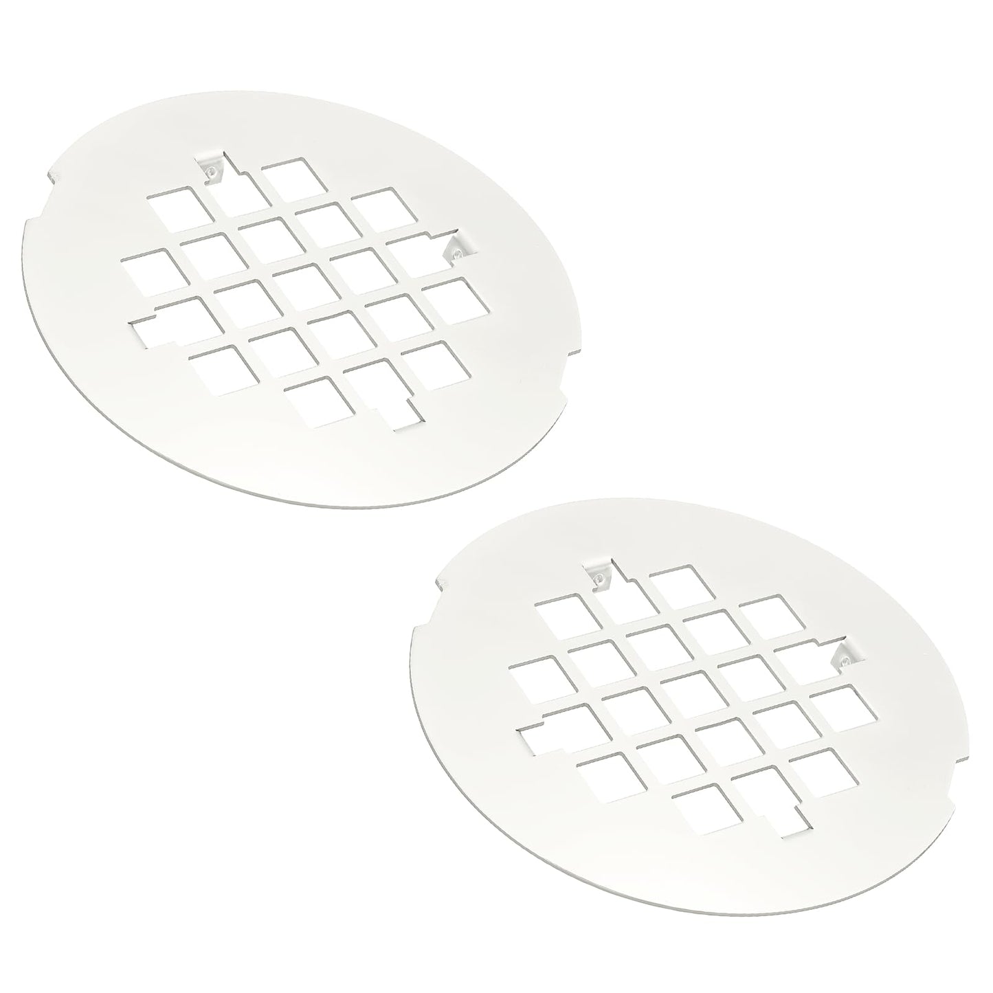 PATIKIL Shower Drain Cover 4-1/4" OD, 2 Pcs 304 Stainless Steel Round Snap-in Shower Drain Strainer Grid Replacement Cover for Bathroom Floor Lawns