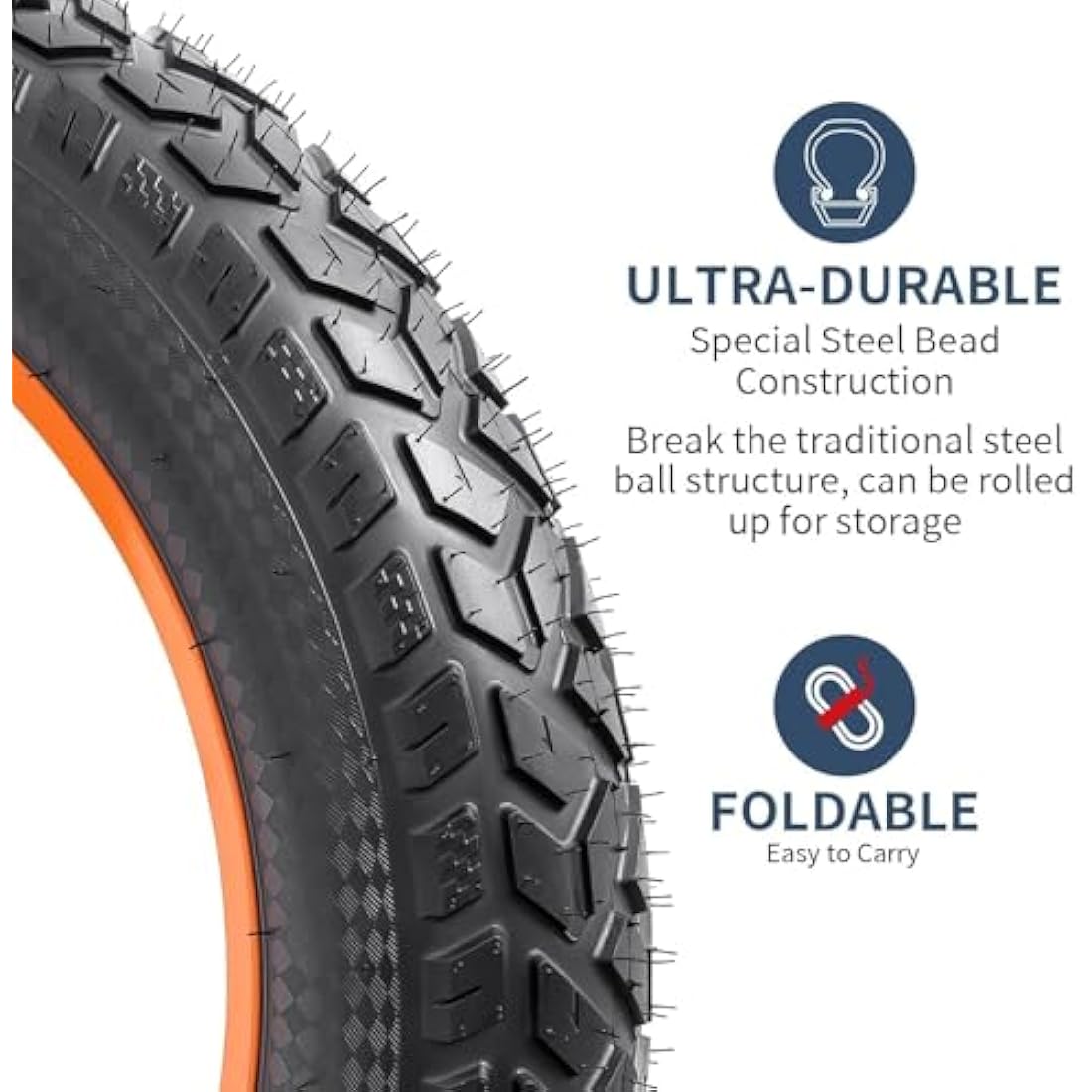 YunSCM 20'' Fat E-Bike Tyre 20x4.0 Tires 102-406 with 20 inch Heavy Duty Inner Tube 20x3.5/4.0 AV32mm Schrader Valve Compatible 98/100-406 Road Bike/E-Bike 20x4.0 Fat Tyre and Tube