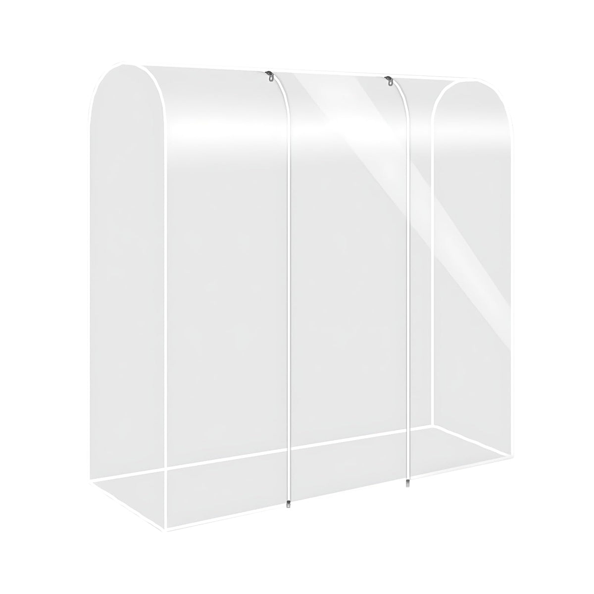Wisebom Transparent Clothes Rail Cover, Thicken PEVA Clothes Dustproof Clothes Rail Cover Storage Bag with Strong Zipper 120×50×150 cm Clear