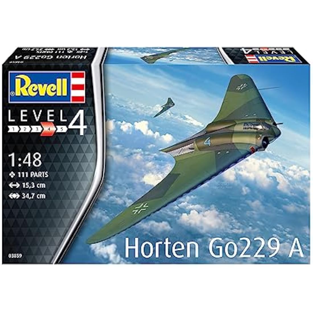 Revell 03859 Horten Go229 A 1:48 Scale Unbuilt/Unpainted Plastic Model Kit