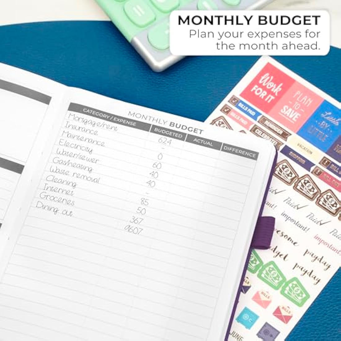 Clever Fox Budget Book – Financial Planner Organizer & Expense Tracker. Money Planner Account Notebook for Monthly Budgeting. Compact (Purple)