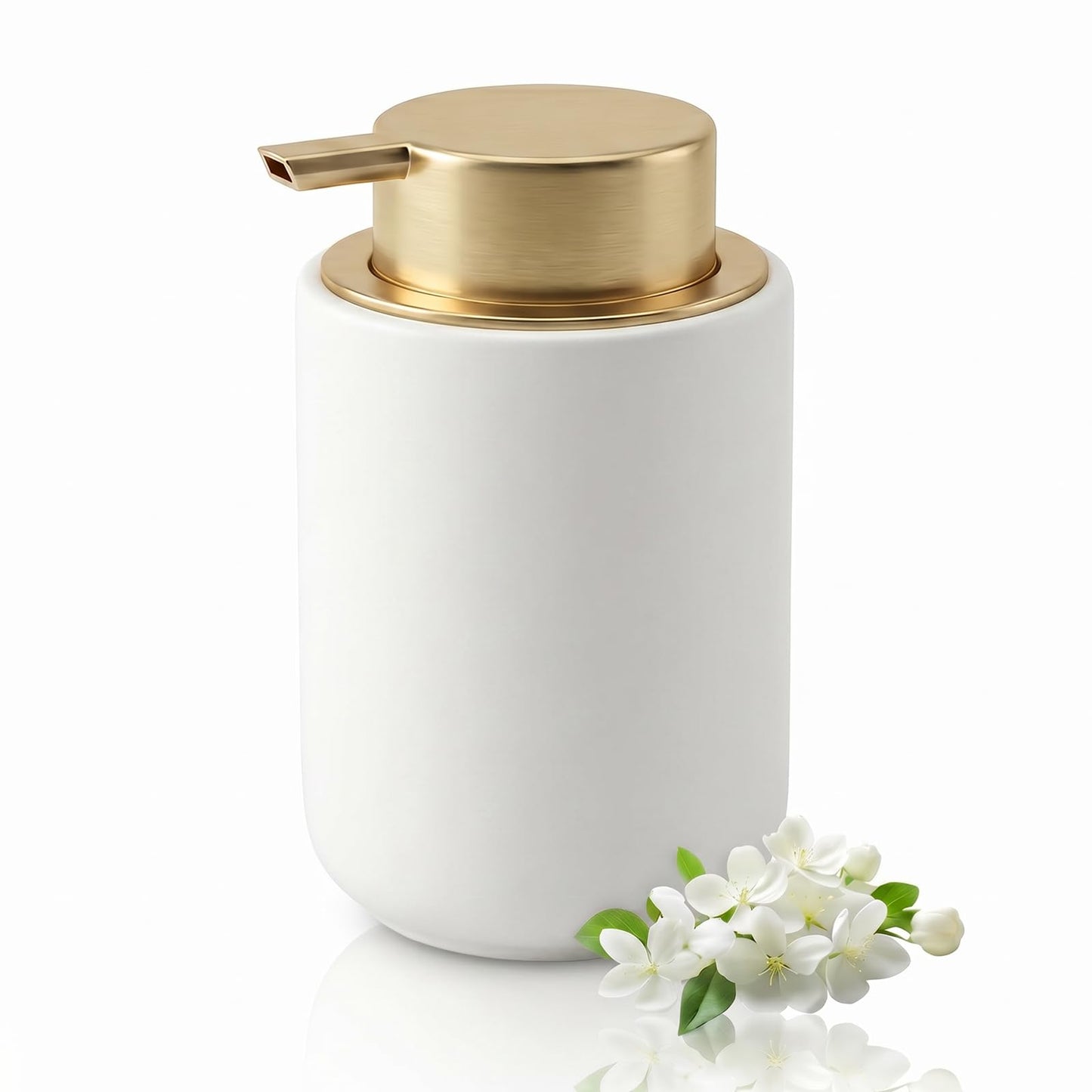 Foaming Soap Dispenser Ceramic - 400ml Foam Hand Soap Dispenser Liquid Dispenser Refillable Hand Lotion Pump Bottles Shampoo Conditioner with Pump