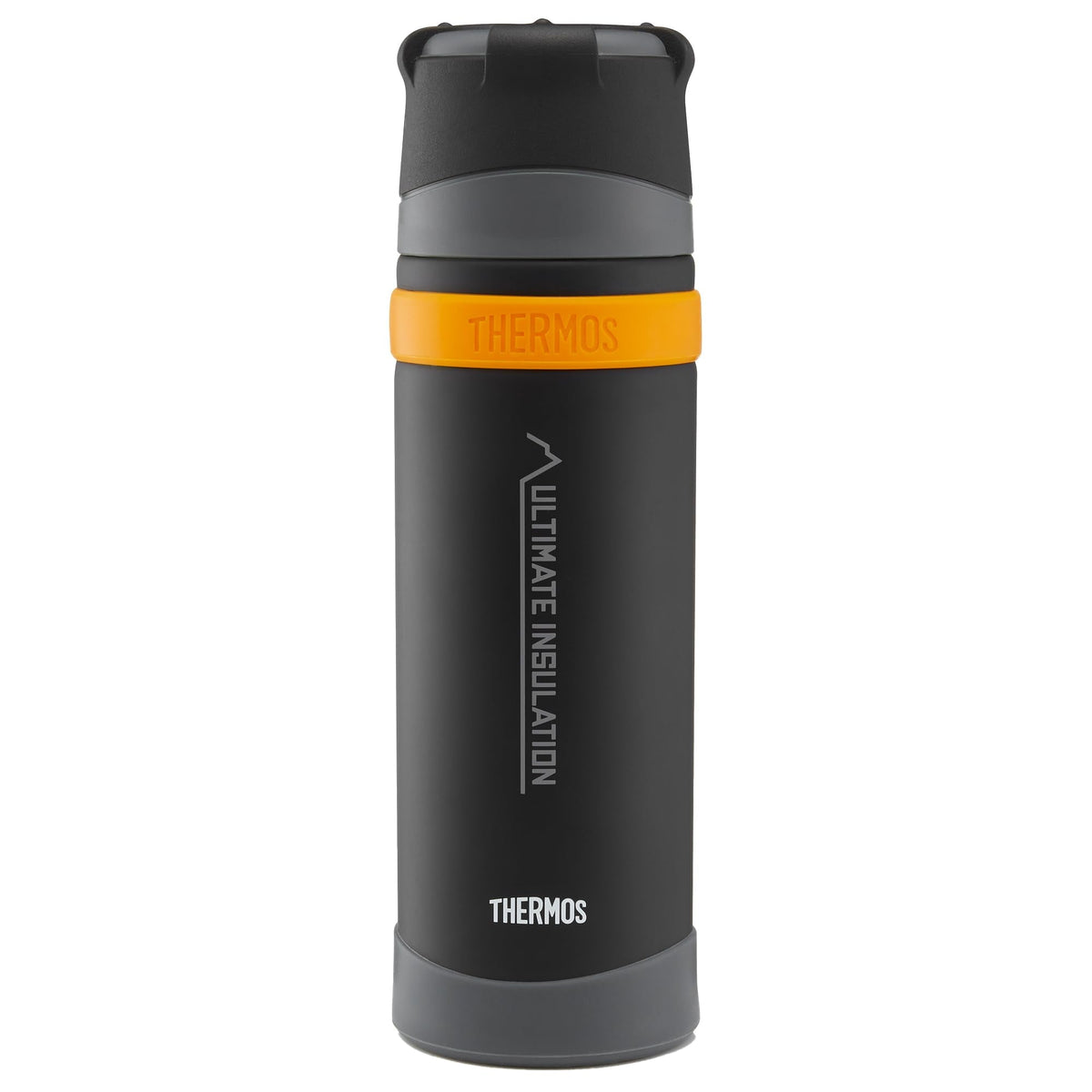 Thermos - Matt Black Ultimate Flask (900ml), Reusable Insulated Stainless Steel Thermal Coffee Cup for Hot or Cold Drinks, Vacuum Sealed Water Flask